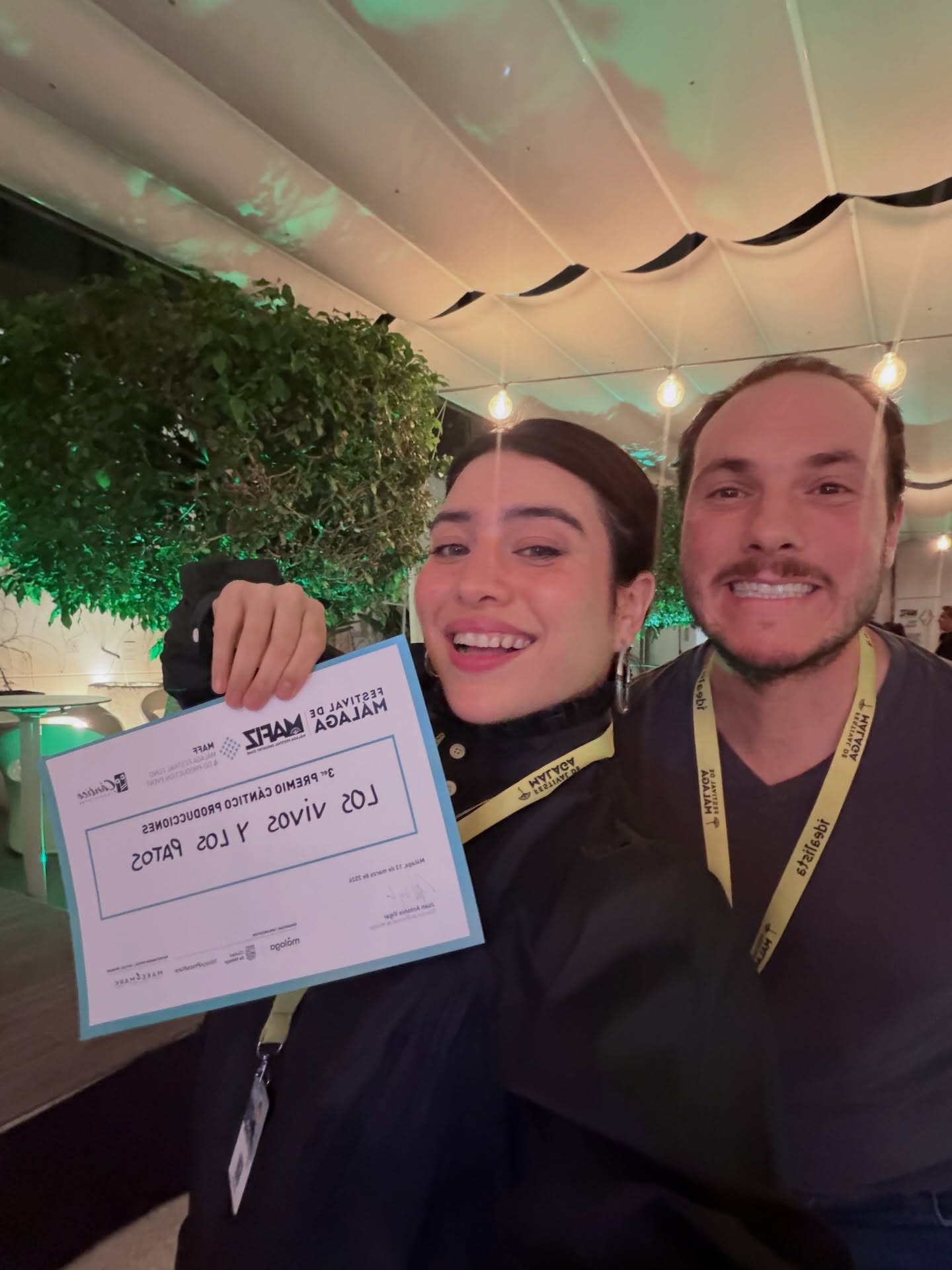 Los vivos y los patos ganó el premio Cántico Producciones del @mafizmalaga Quack! 🦆💩🔥 #MAFF #MAFIZ #losvivosylospatos
